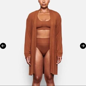 SKIMS SLEEP ROBE COPPER SMALL